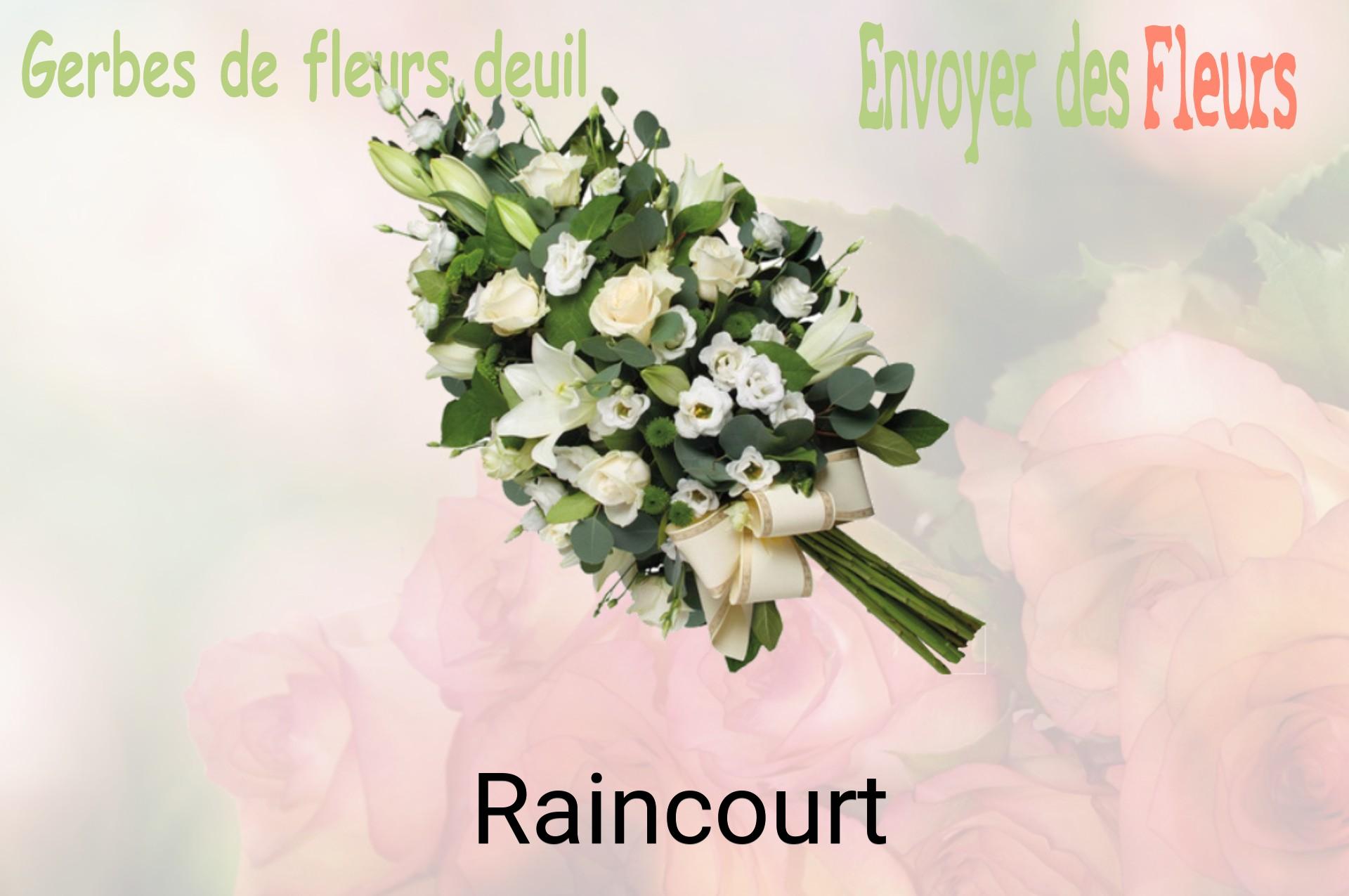 Gerbe de fleurs de deuil livrée à Raincourt